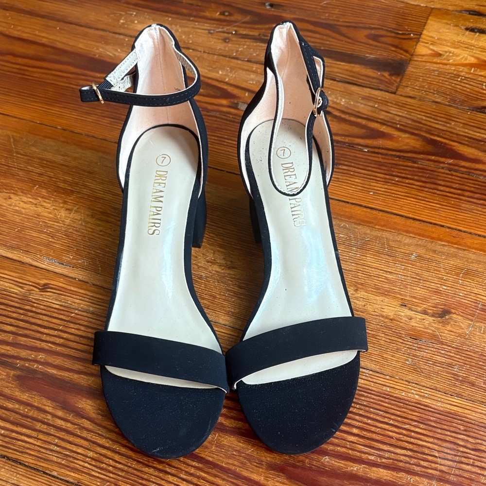 Dream Pairs Black Ankle Strap Heels